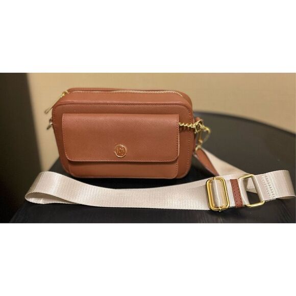 Joy Mangano Handbags - Joy Clean and Chic Leather Crossbody Bag Plus Card Case